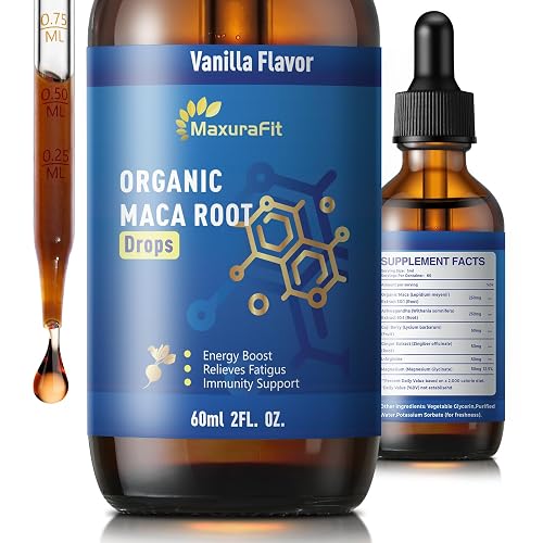 Maca Root Ashwagandha Liquid Drops - Maca and Ashwagandha Supplements