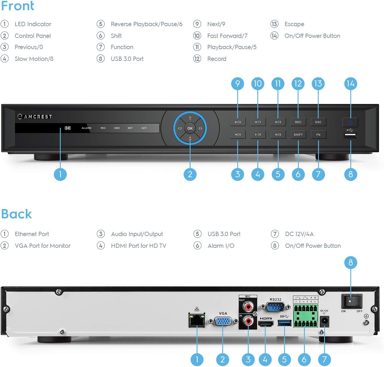 Exclusive Discount 50% Price Amcrest 4K NV5232 (32CH 1080P/3MP/4MP/5MP/6MP/4K/12MP) Network Video Recorder - Supports up to 32 x 4K IP Cameras, Supports up to 2 x 10TB Hard Drives (Not Included) (No PoE Ports Included) 🛒 Flash Sale Amcrest 4K NV5232 (32CH 1080P/3MP/4MP/5MP/6MP/4K/12MP) Network Video Recorder - Supports up to 32 x 4K IP Cameras, Supports up to 2 x 10TB Hard Drives (Not Included) (No PoE Ports Included)