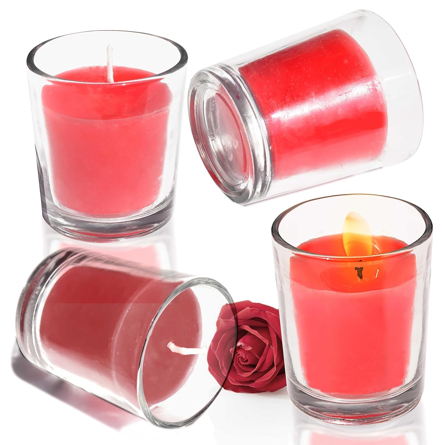 Pure Source India Votive Scented Candle Set | Long Burning Aromatherapy Candles for Home Décor, Diwali, Relaxation, Meditation & Gifting (Pack of 12) (Lavender, Vanilla & Rose) 4