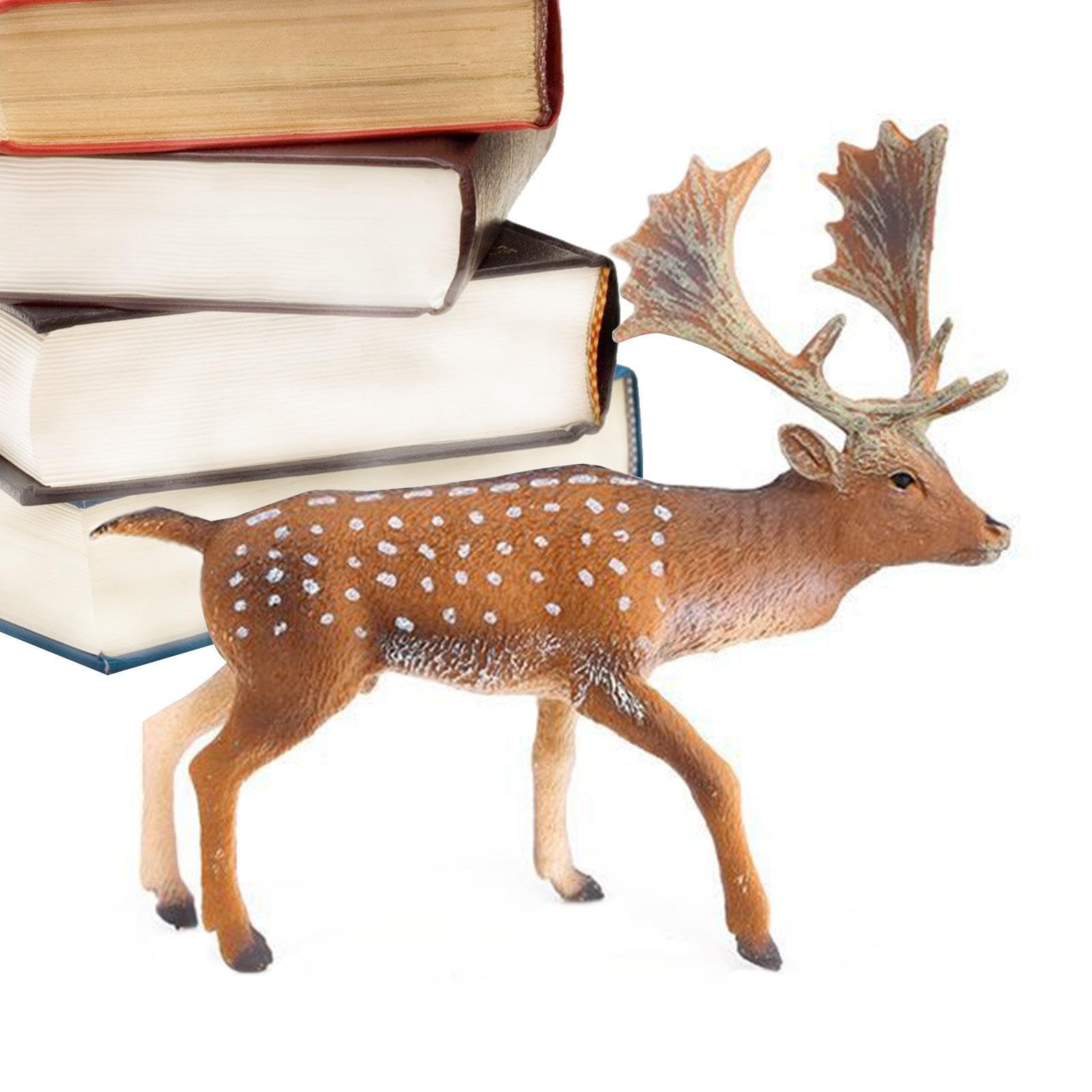 Rianpesn Deer Model - Realistic Forest Wildlife Toy - Children's Cognitive Toys, Christmas Scene Decor, Cake Decoration, Forest Wildlife Toy for Kids, Boys, Girls