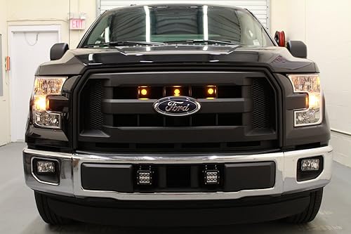 Miniatura 4 de Juego de luces ledes de rejilla Starkey Products, color ámbar, estilo Raptor, para Ford F-150