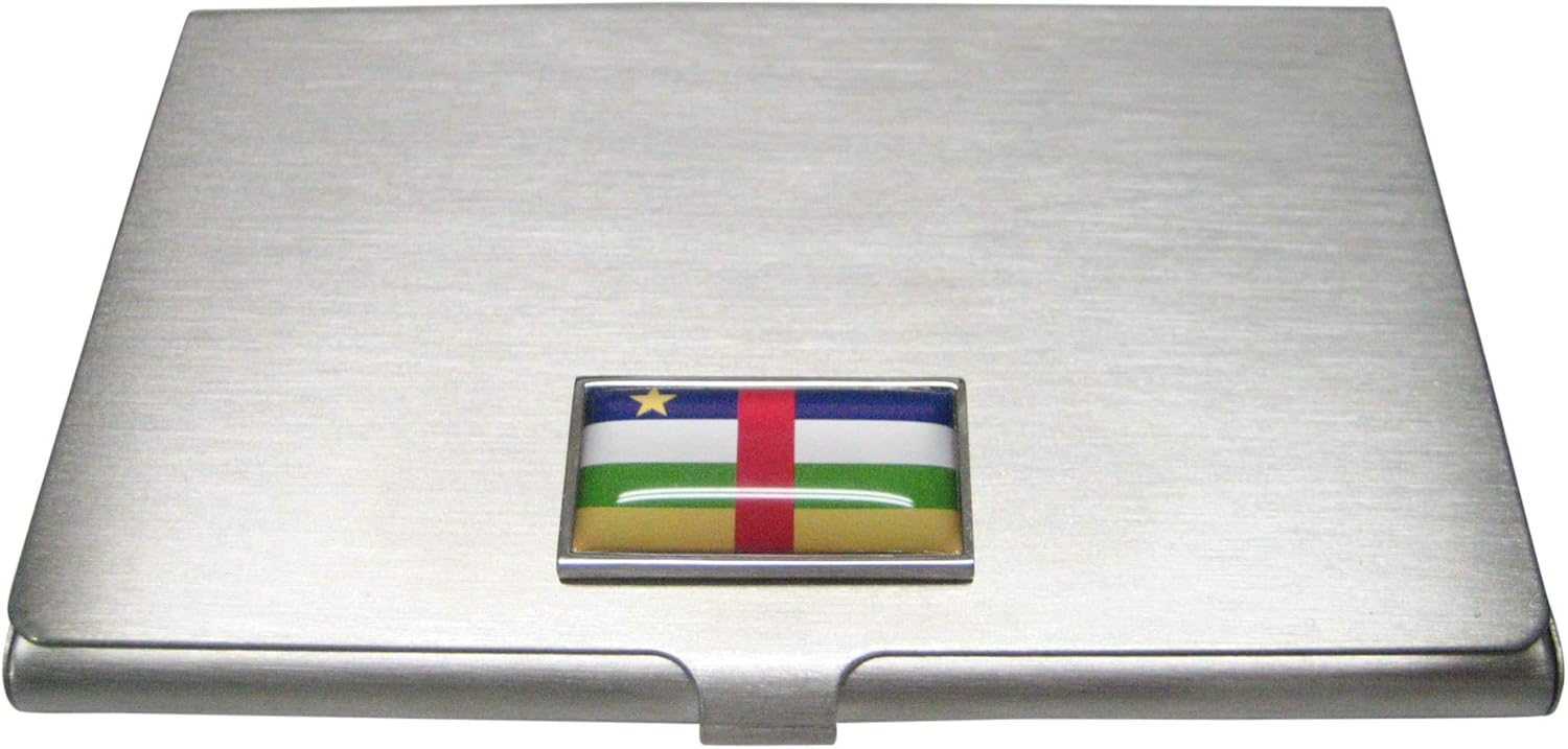Kiola Designs Thin Bordered Central African Republic Flag Business Card Holder