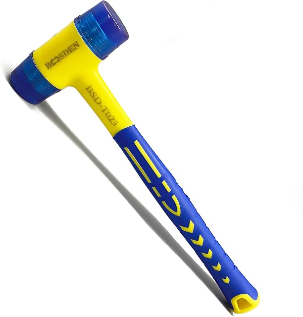 Rubber Mallet, BOOSDEN Double-Faced Rubber Mallet Hammer, Shockproof Anti-Slip Small Rubber Mallet, Rubber Hammer Mallet for Home Decoration Installation Hand Tool, 30mm