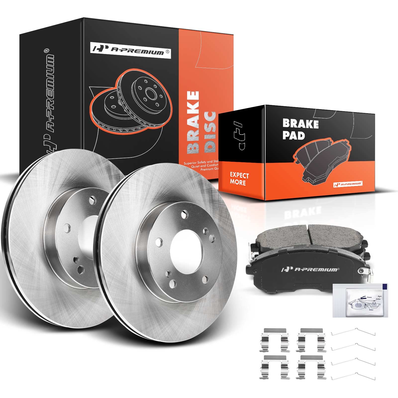 Detroit Axle - Kit de frenos para Chrysler PT Cruiser Rotores de disco de repuesto pastillas de cerámica delanteras y traseras