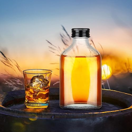 Miniatura 10 de Patelai 32 botellas de vidrio transparente con tapas, mini botellas de vidrio, botellas de licor, botellas vacías de alcohol, recipiente pequeño de