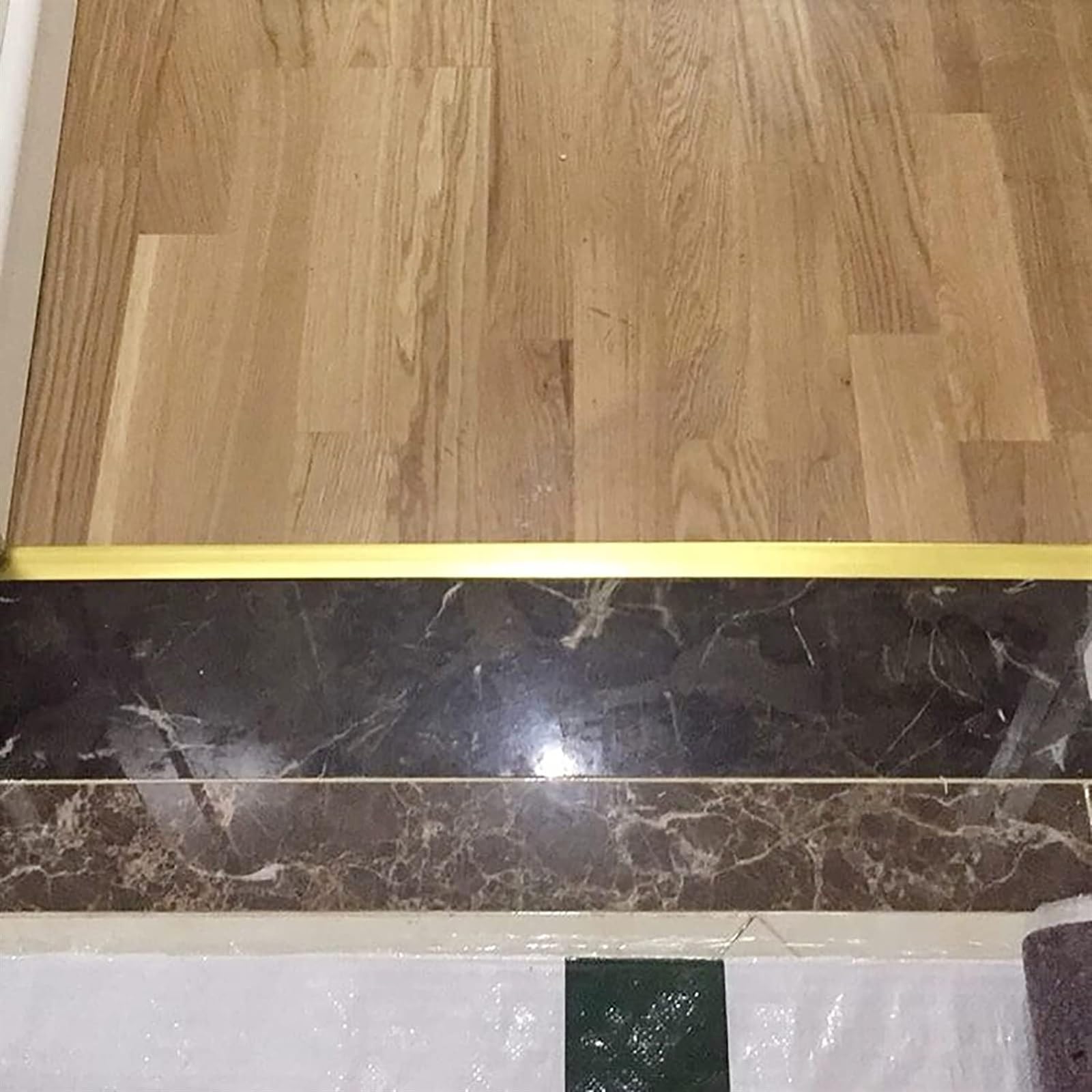 KEuLen Profilo di Transizione, Striscia di Soglia, Copertura del Bordo della Porta ad Arco Curvo for la Transizione dello Spazio nel Legno, Strisce di Cucitura dei Pavimenti antiruggine