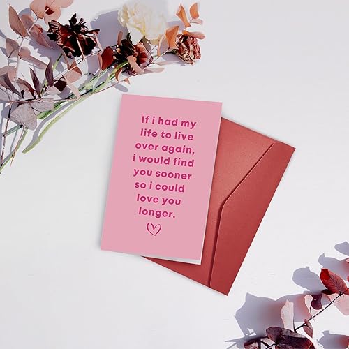 Miniatura 6 de SuperShunhu Tarjeta romántica para el día de San Valentín o esposo esposa, tarjeta de aniversario de poema Love You Longer, dulce tarjeta de