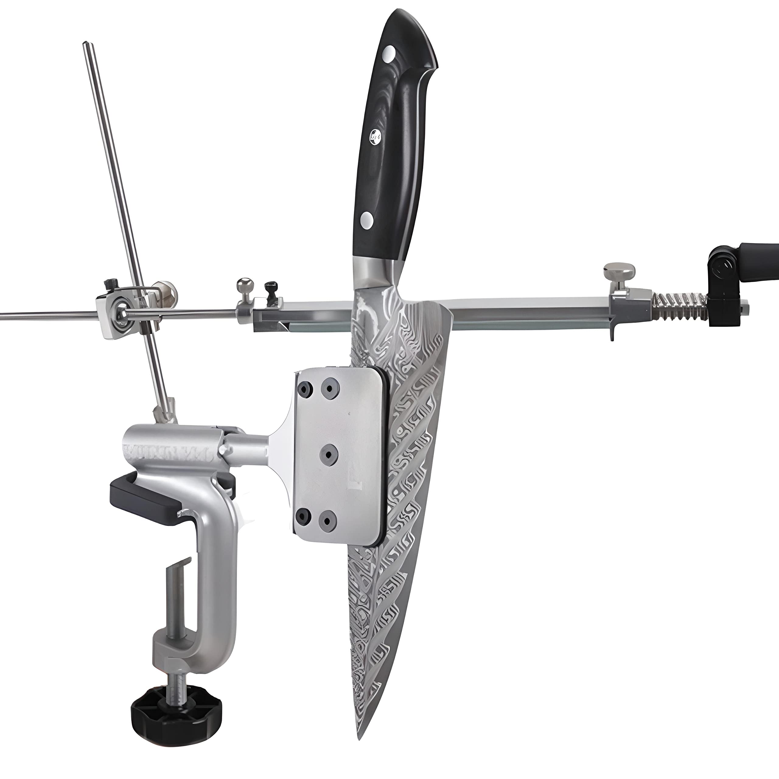 Retoo Afilador de cuchillos profesional Afilador de cuchillos de precisión Afilador de cuchillos Afilador de cuchillos profesional para cuchillos de cocina Cuchillos de chef Todos los Rotación de 360°