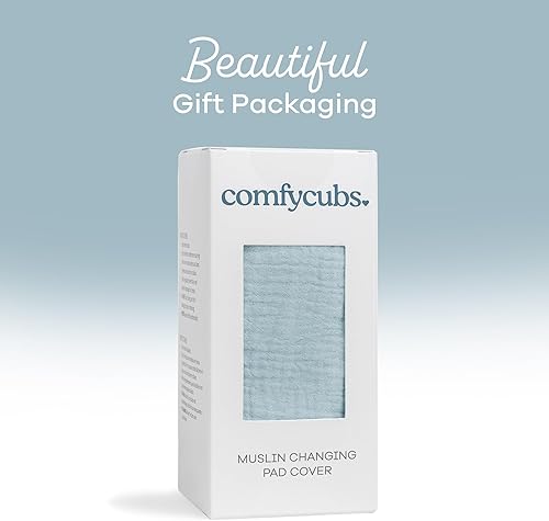 Miniatura 4 de Comfy Cubs - Funda ajustable para cambiador de pañales, extra suave, para bebés, niñas y niños, sábanas neutrales para cambiador, color azul cielo