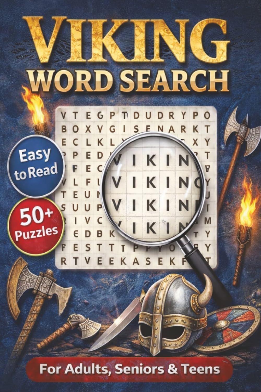 Viking Word Search Puzzle Book: Word Searches with Easy to Read Print about Vikings, Viking Gods, Norse Mythology and more | 6x9 inches, 110 pages | ... … Gift for Vacations, Holidays and Free Times
