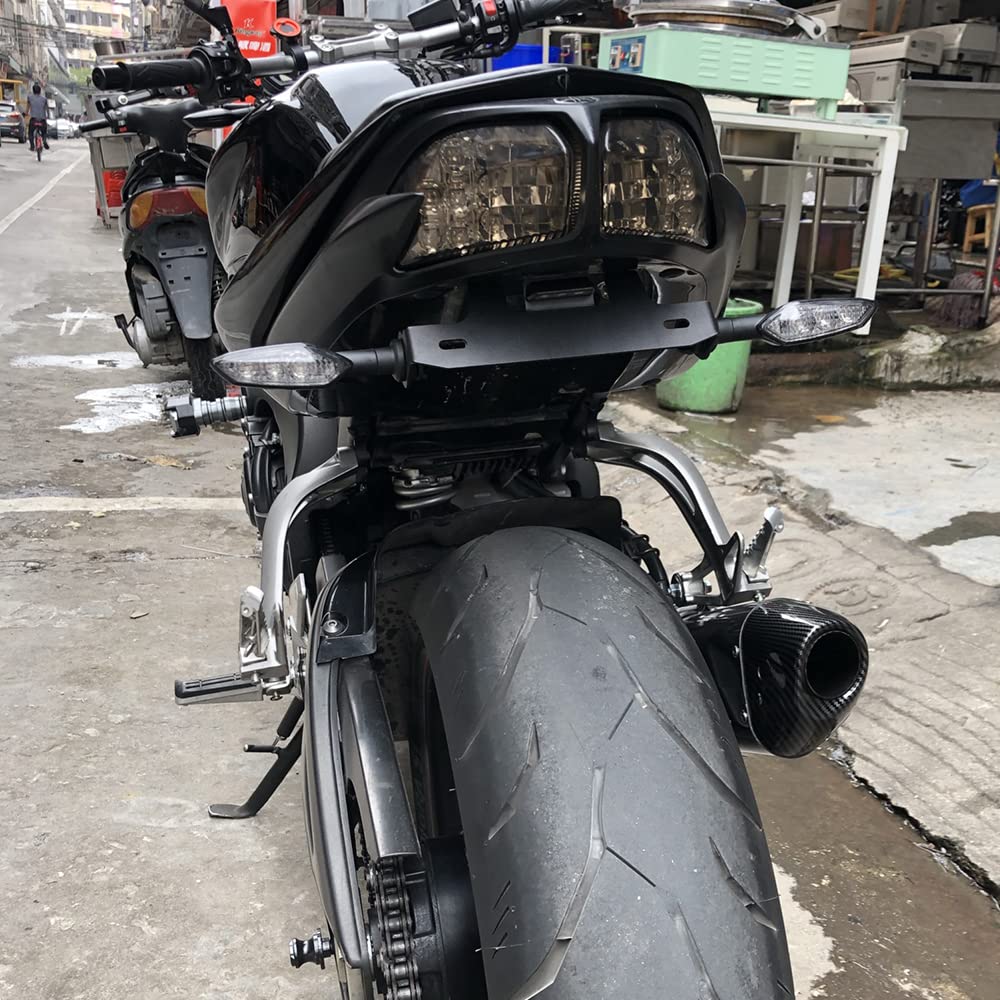 LEDISHUN Tail Tidy, Fender Eliminator Fit for Yamaha FZ1 FZ8 FZ-1 FAZER1000, with LED License Plate Light, Compatible with Stock Original turn signal