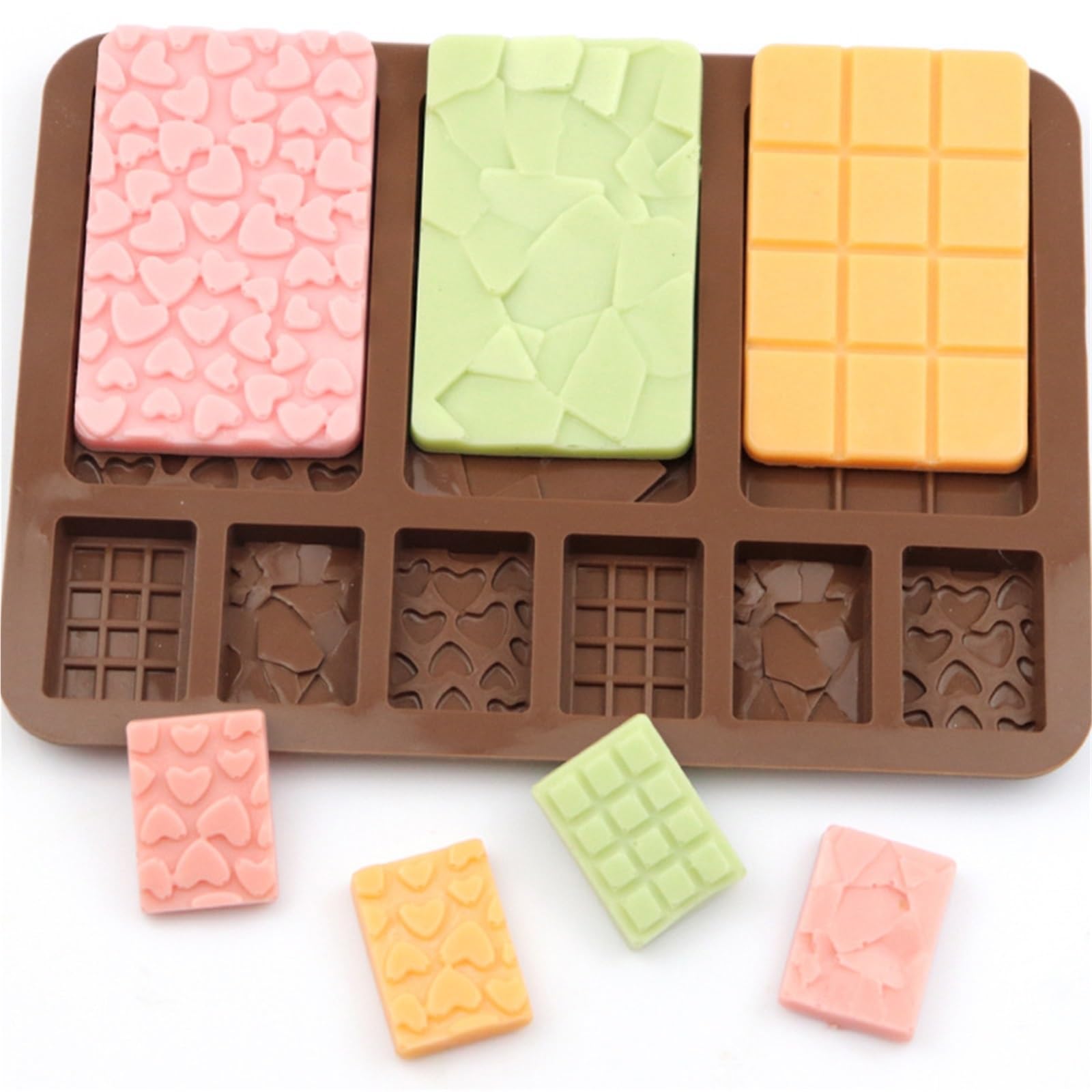 2 pezzi 9 cavità stampo in silicone for cioccolato fondente caramelle torta cubo accessori da cucina cottura facile staccare Per La Produzione Del Cioccolato