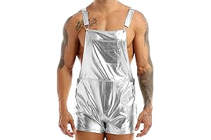 Men's Silver Overalls: A Radiant Statement