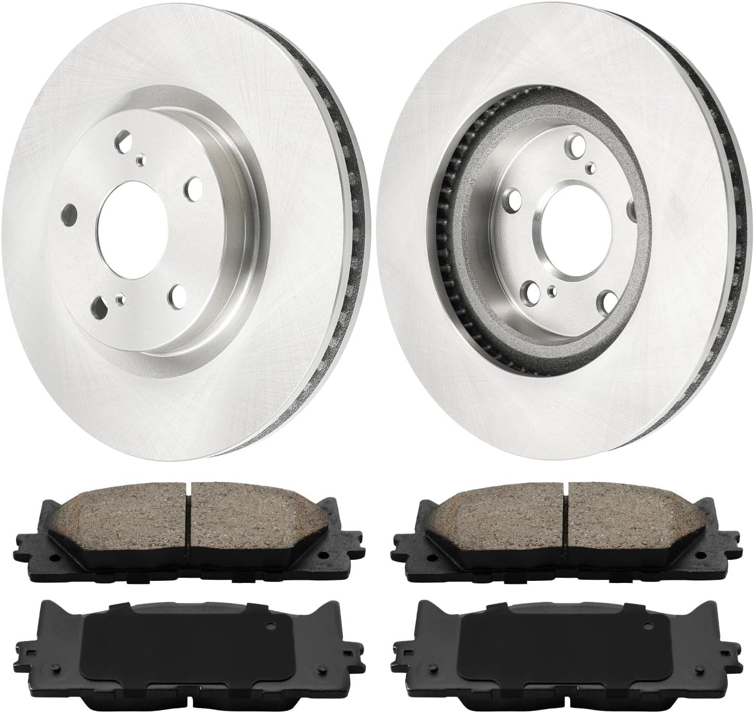 KAC Front Brake Kit Rotors and Ceramic Pads 6pcs Replacement for Camry 2007-2017, ES350 2007-2018, Avalon 2008-2018, ES300h 2013-2018 31434+D1293