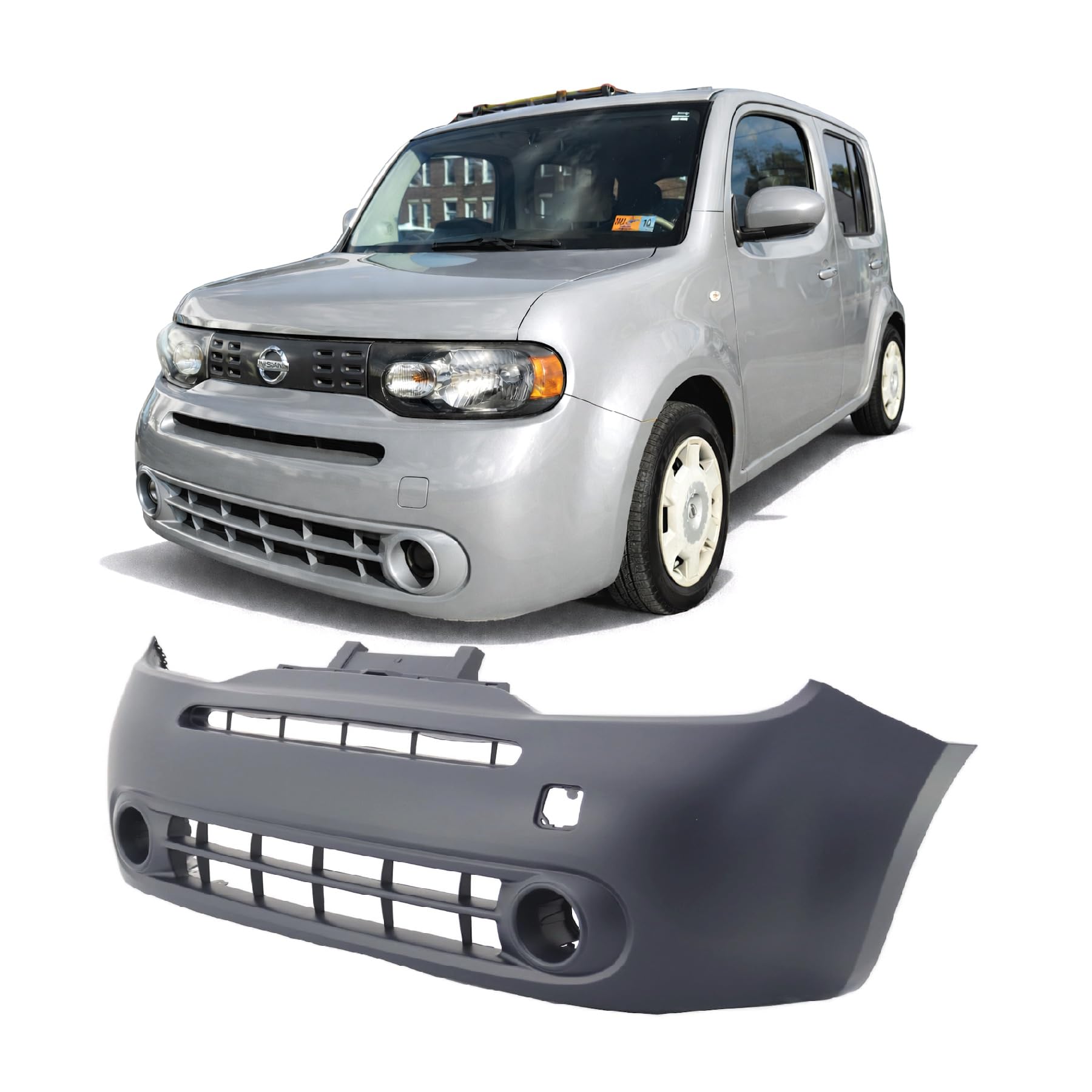FitParts Compatible with Nissan Cube 2009–2014 Front Bumper Cover