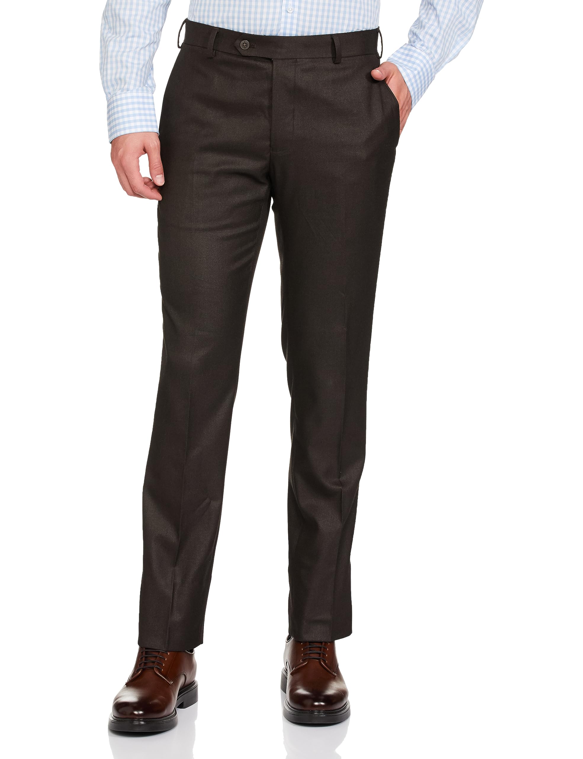 raymond Men's Slim Fit Mid Rise Pants-picture-49