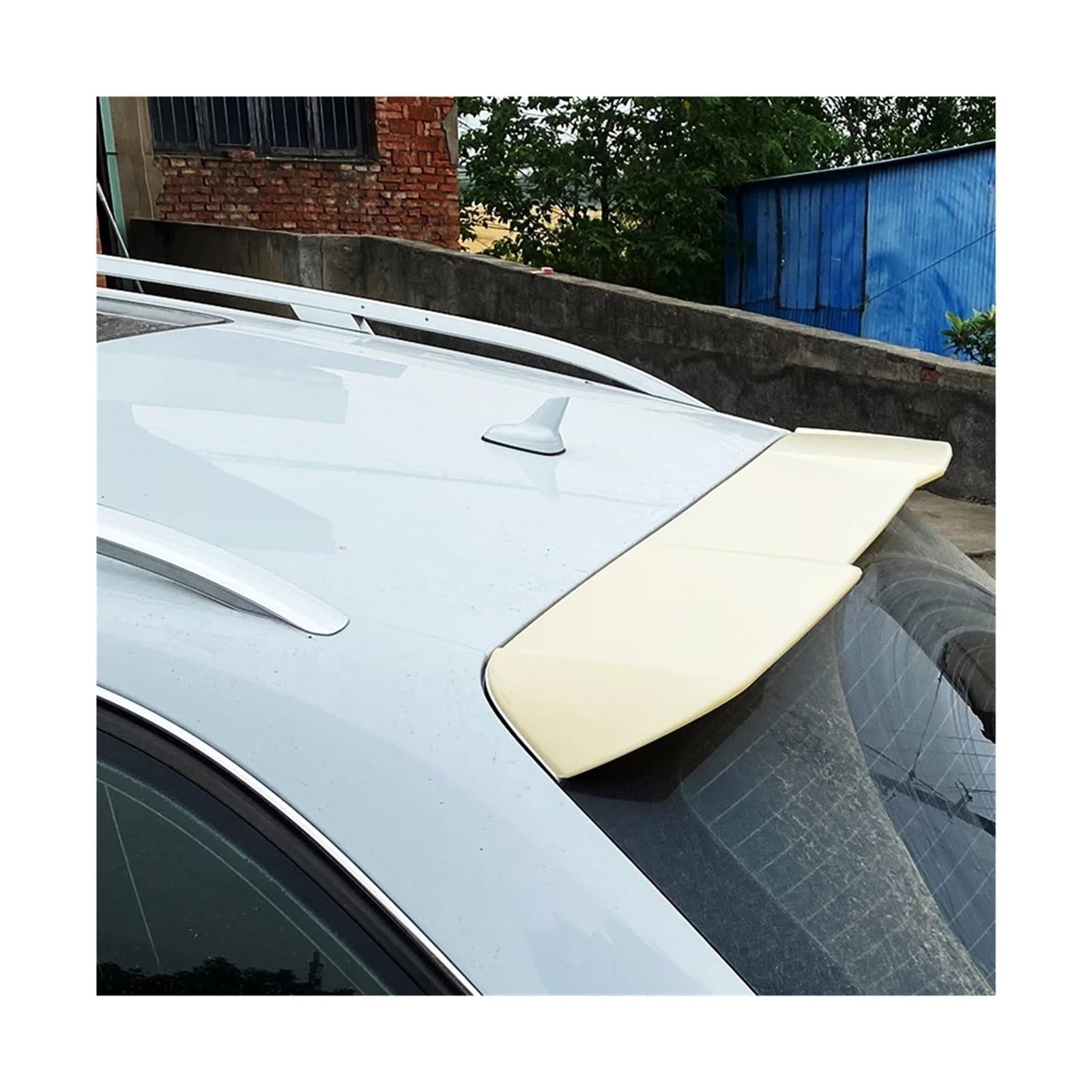 2008 To 2014 RS4 Look Compatible For A4 B8 Avant Allroad Spoiler Spoiler Rear Roof Spoiler Glossy Black Carbon Fiber(White)