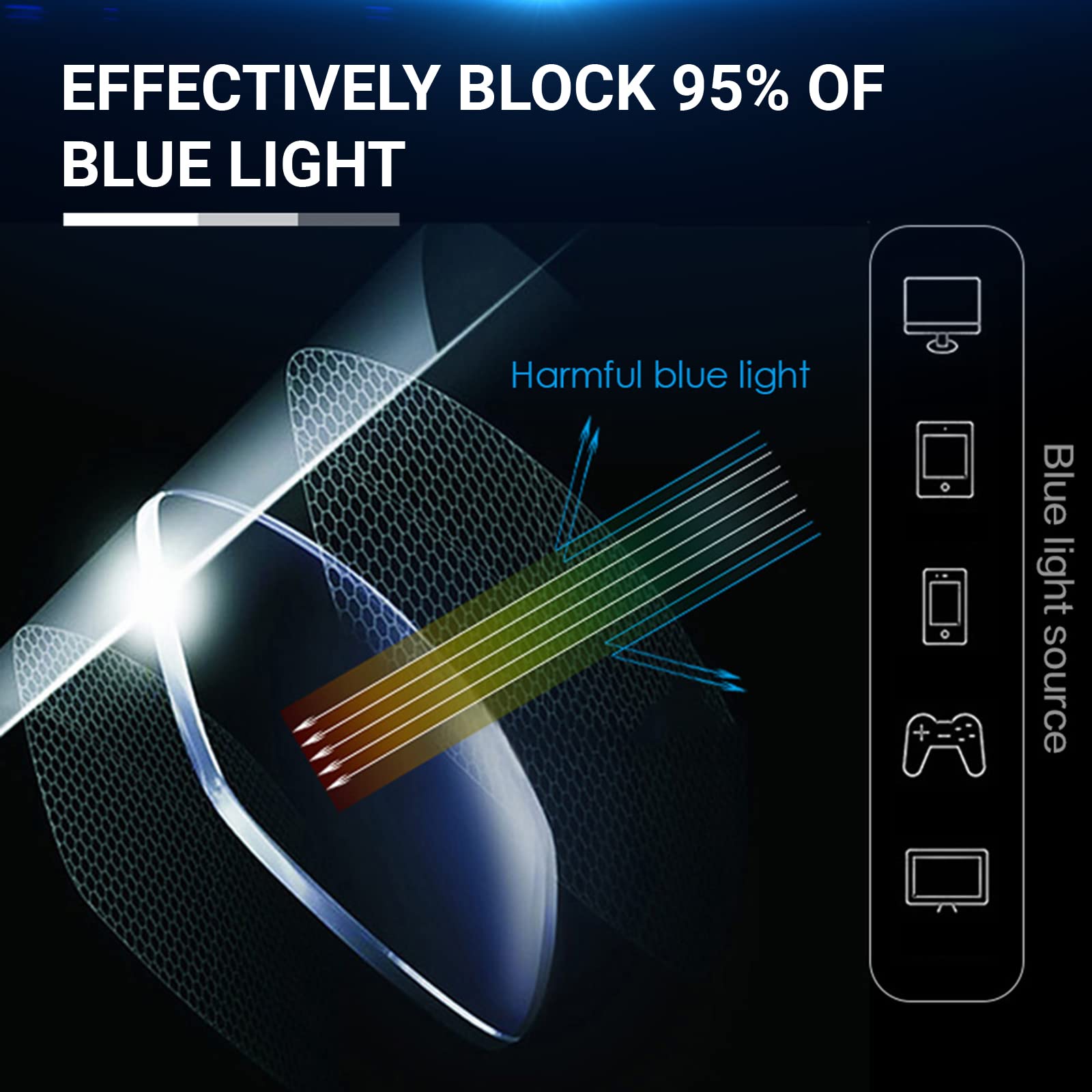 TERAISE Blue Light Reading Glasses Men,4-Pack Lightweight Reader Glasses Women with Spring Hings - Image 3