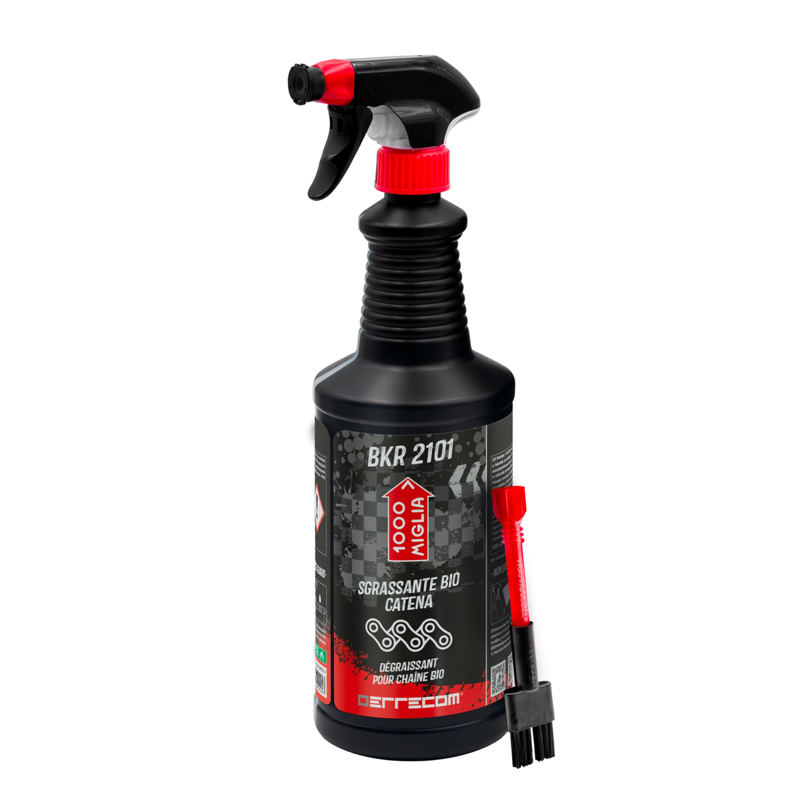 Errecom 1000 Miglia BKR 2101 Bike and Motorbike Chain Degreaser, Biodegradable Formulation, 1 L Spray Bottle