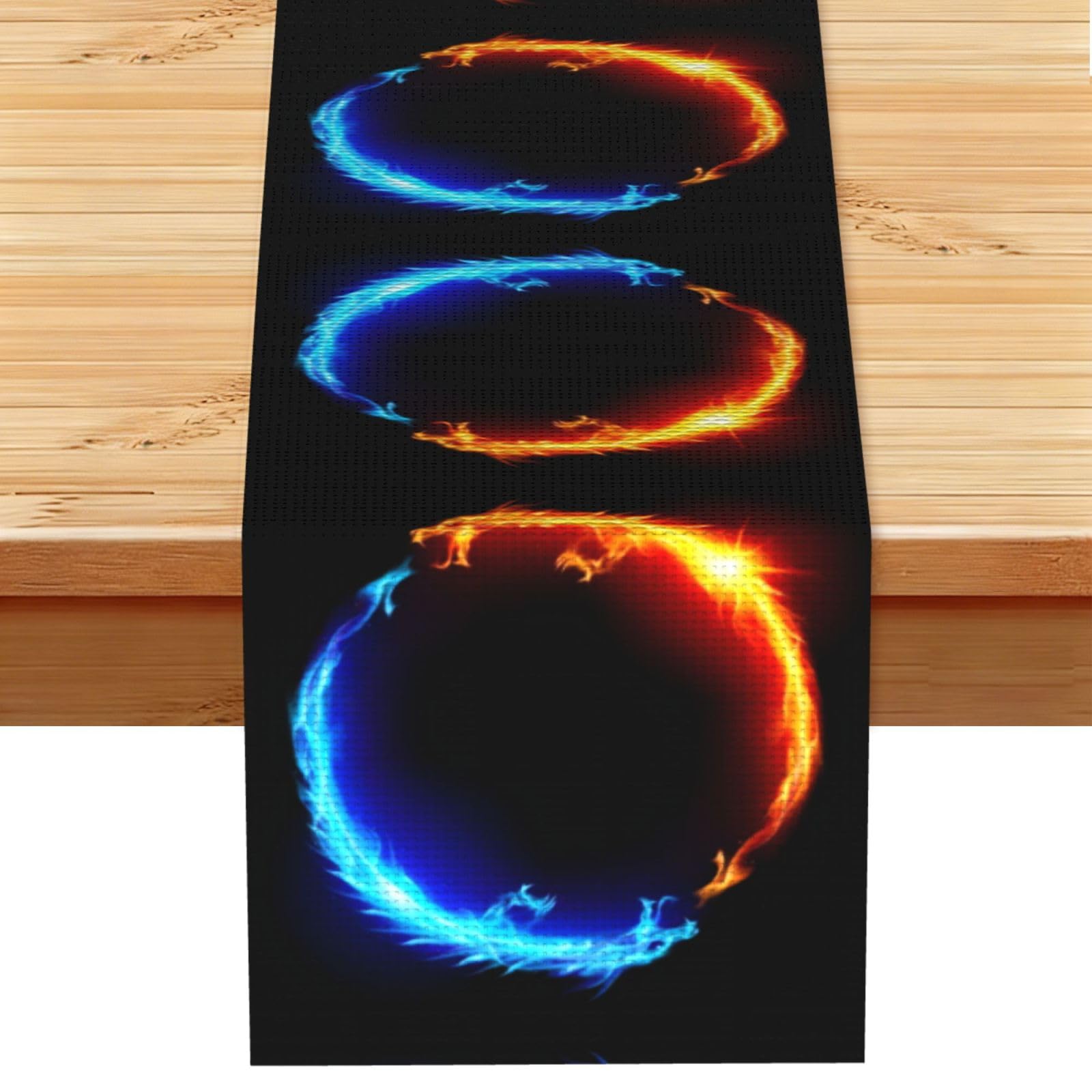 fire and ice dragons Linen Feel Table Runner Wedding Party Home Decoration