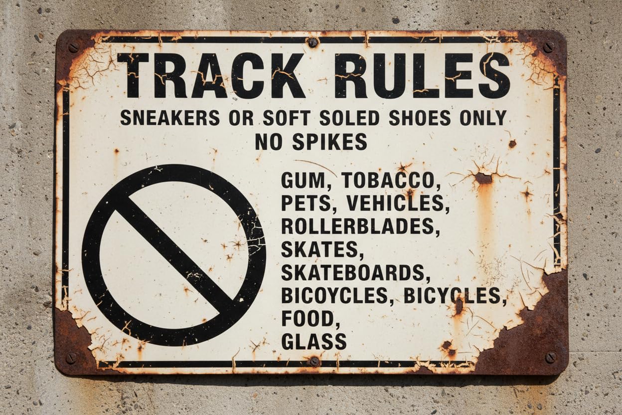 Wall Decor Track Rules - School Sign Metal Sign 8 X 12 Inches Clear Signage For S, Fences Vintage Signs Aluminum Plates Printed