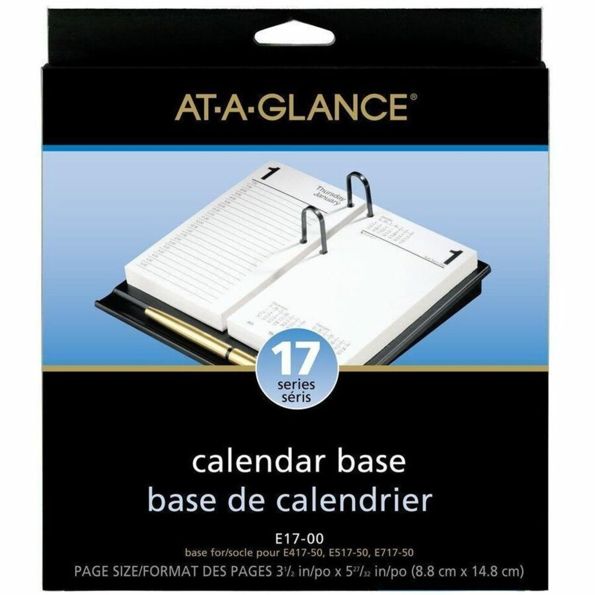 AT-A-GLANCE Baza kalendarza biurkowego z luźnymi listami na 8 x 15 cm rozmiar strony, czarny (E17-00)