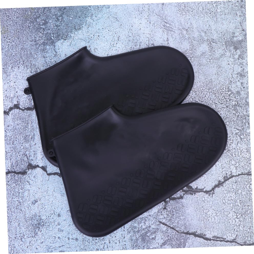 Protector de zapatos de silicona negro talla S, antideslizante para lluvia, resistente para actividades al aire libre miniatura 5