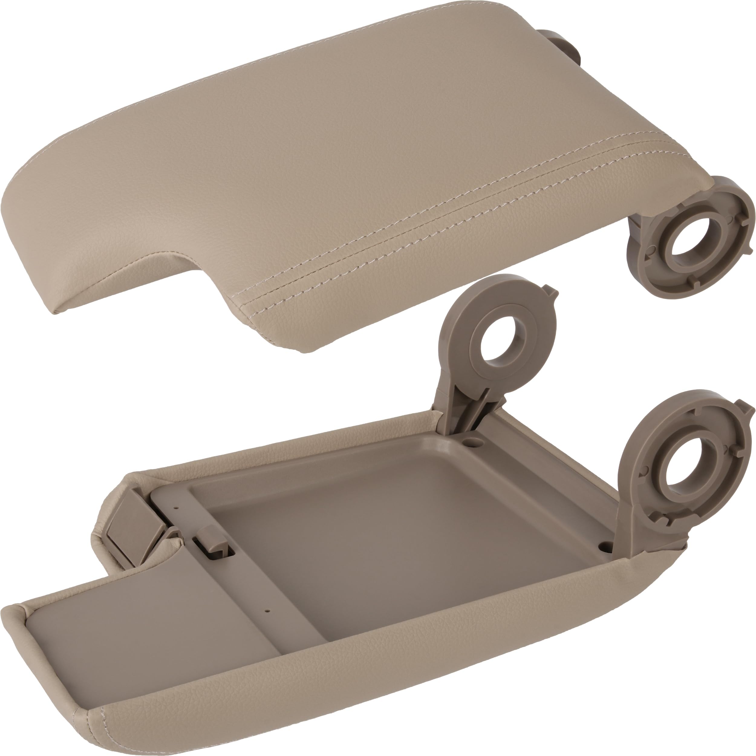 RECAMBO Tapa de reposabrazos central de repuesto compatible con BMW Serie 3 E46 de 1998-2007, color Beige - ajuste robusto - aspecto cercano al original - mecanismo duradero - instalación rápida