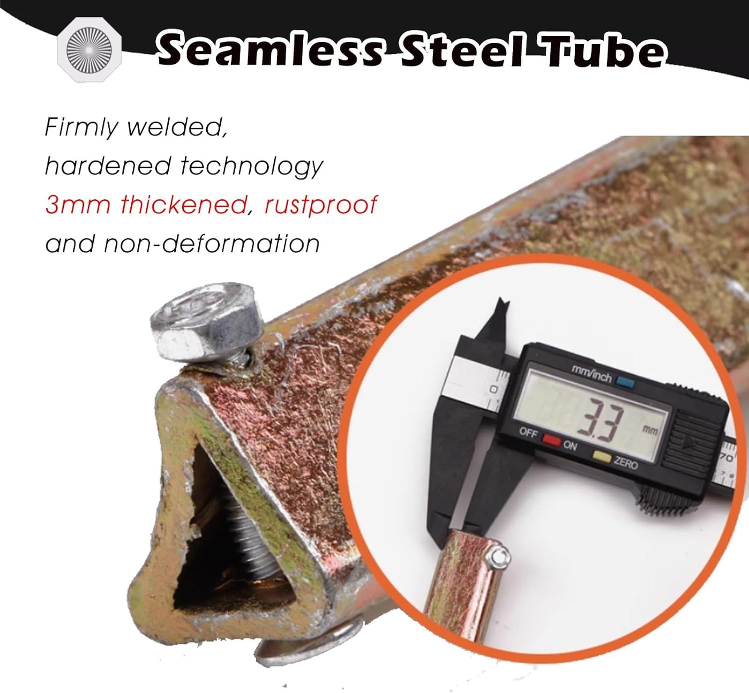 Hochleistungs-Baumsteigeisen, Tragkraft 150 kg, verstellbare Steigeisen aus Manganstahl für Stangen- und Obstpflücken, rutschfeste Gummierung, ergonomisches Design für sicheren Aufstieg