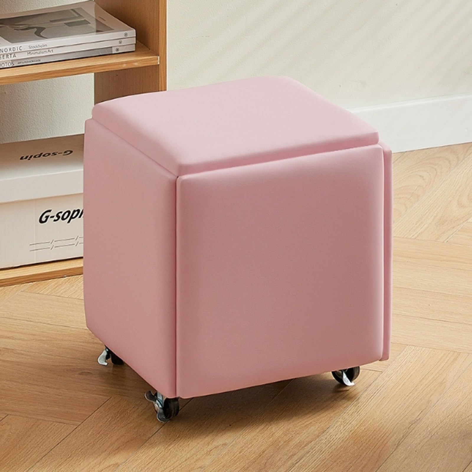 Fauteuil cube gigogne 5 en 1 amovible pour recevoir sans encombrer