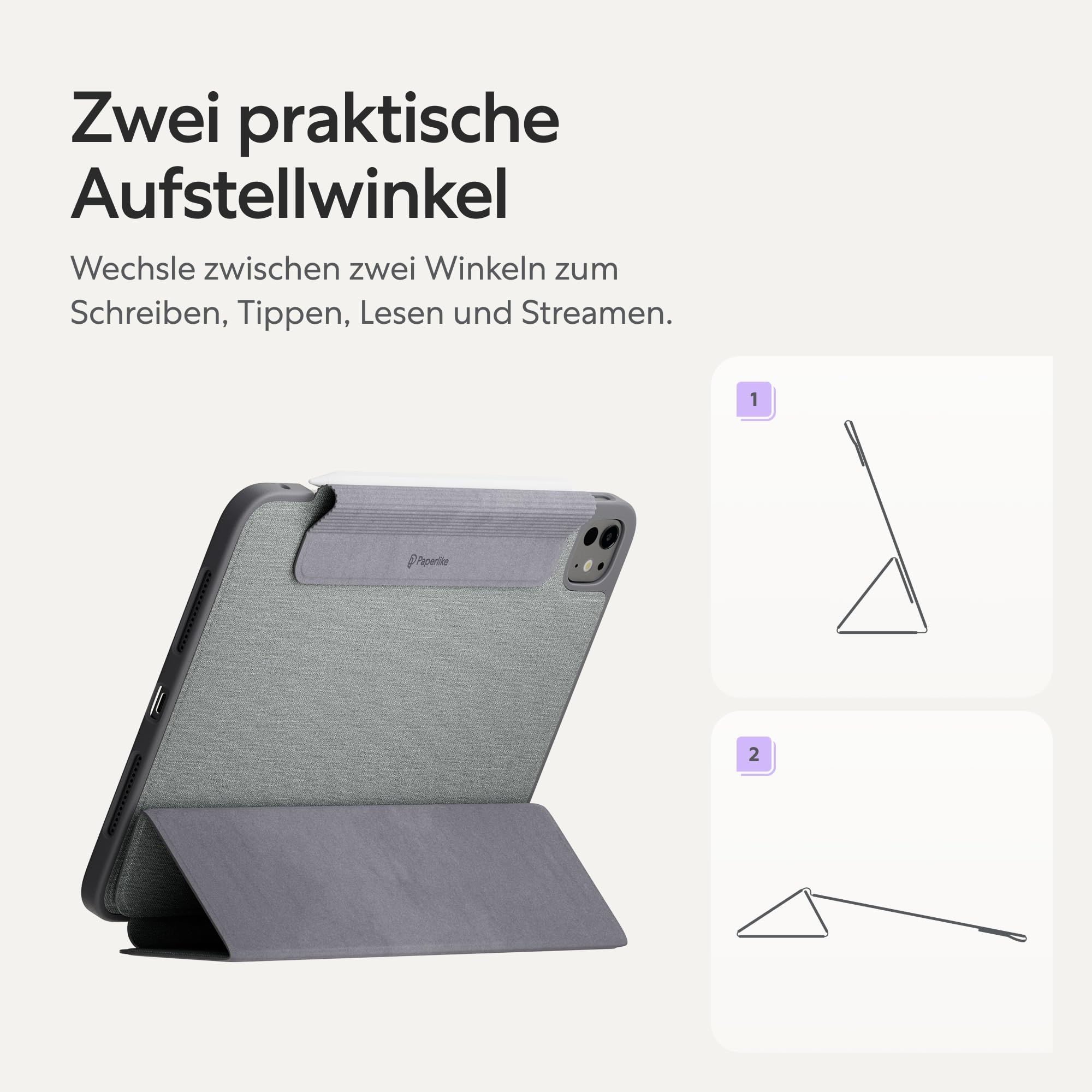Paperlike® Bumper Case für iPad Air 13" (M4,M3,M2) & iPad Pro 12.9" | Robuste Schutzhülle im schlanken Design, echte Textiloberfläche, unterstützt Apple Pencil Laden & Auto Sleep/Wake