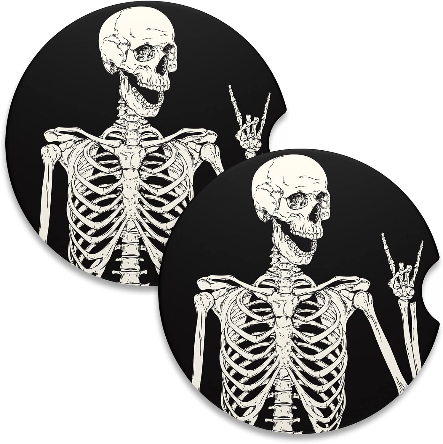 Car Coaster for Cup Holders, 2 Pack Ceramic Car Cup Holder Coaster