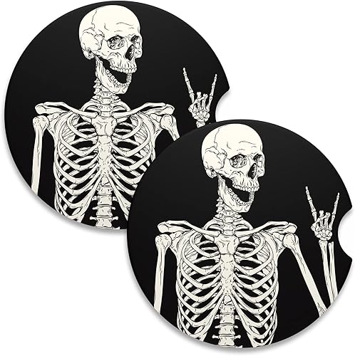 Miniatura 24 de Nipichsha Posavasos de automóvil para portavasos de automóvil, paquete de 2 posavasos de cerámica absorbente para bebidas, bonitos portavasos para