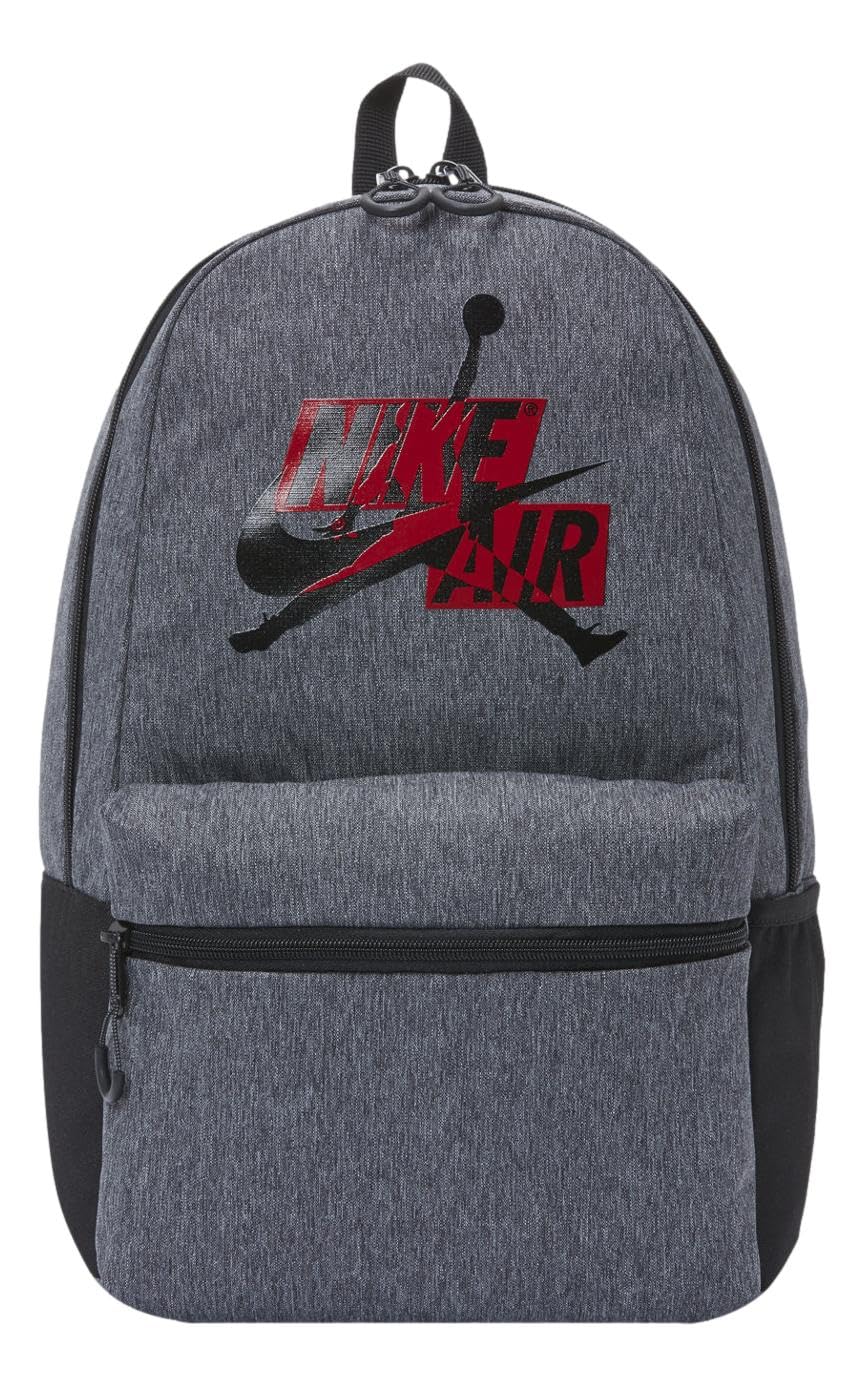 NikeAir Jordan Jumpman Classics Daypack (One Size, Carbon Heather/Gym Red/Black)