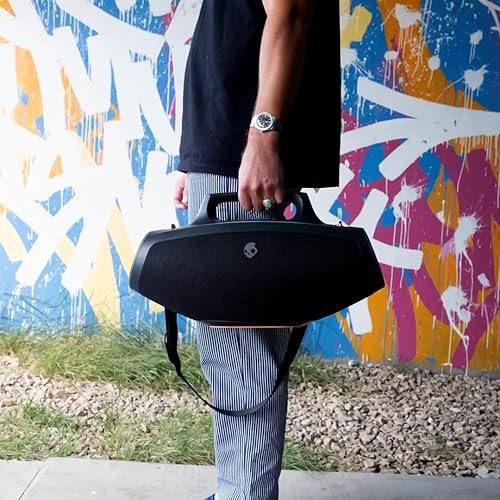 Miniatura 5 de Barrel - Altavoz Bluetooth Boombox  Altavoz portátil inalámbrico resistente al agua, con modo de espectáculo de luz LED, batería de 12 horas,