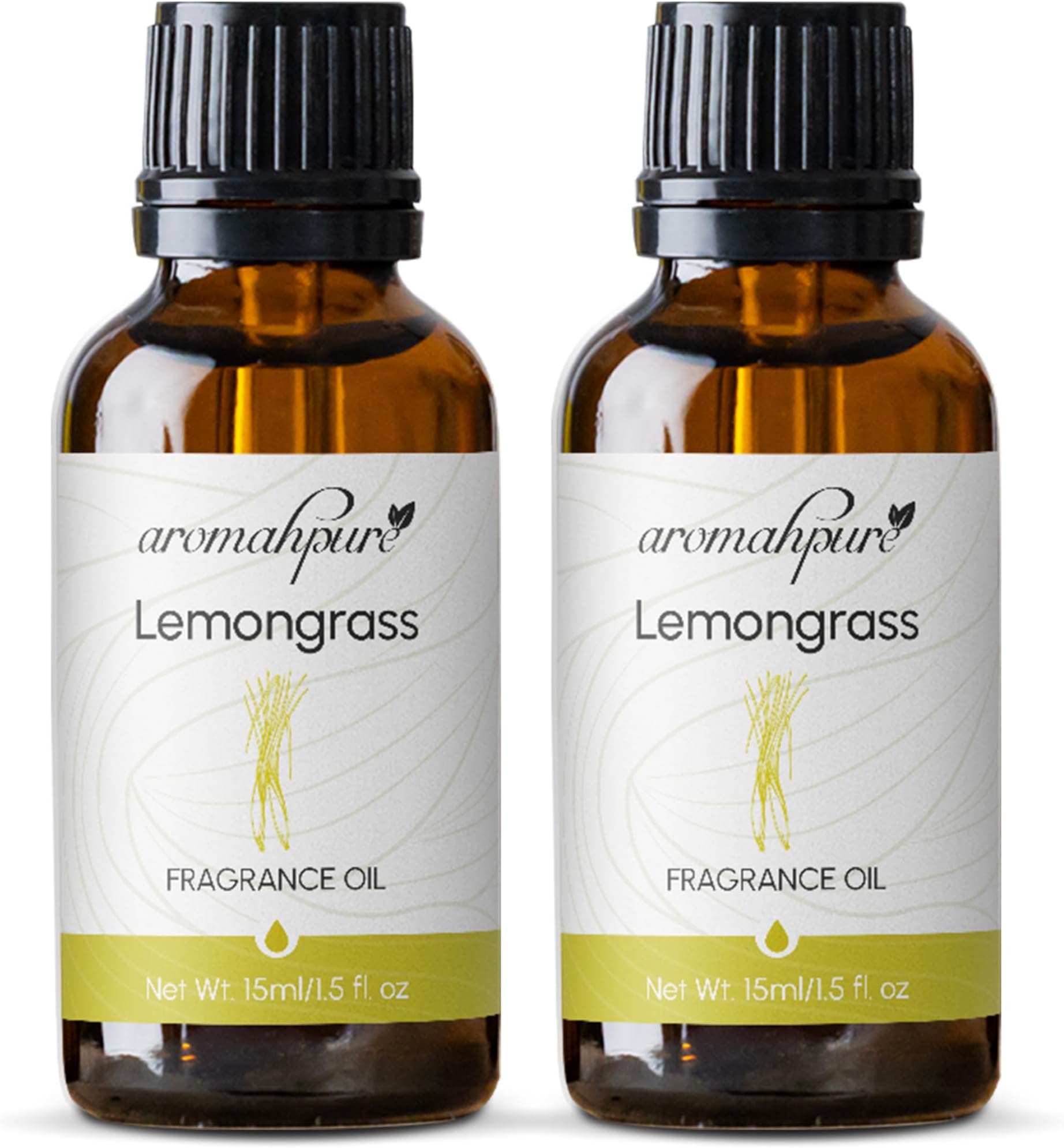 Aromahpure Fragrance Oil | 30 ml | Lemongrass Aroma Oil for Home Fragrance | Best for Aromatherapy | Helps in Concentration & Meditation | Used in Diffusers, Candles, Air Fresheners, Soaps. Pack of 2