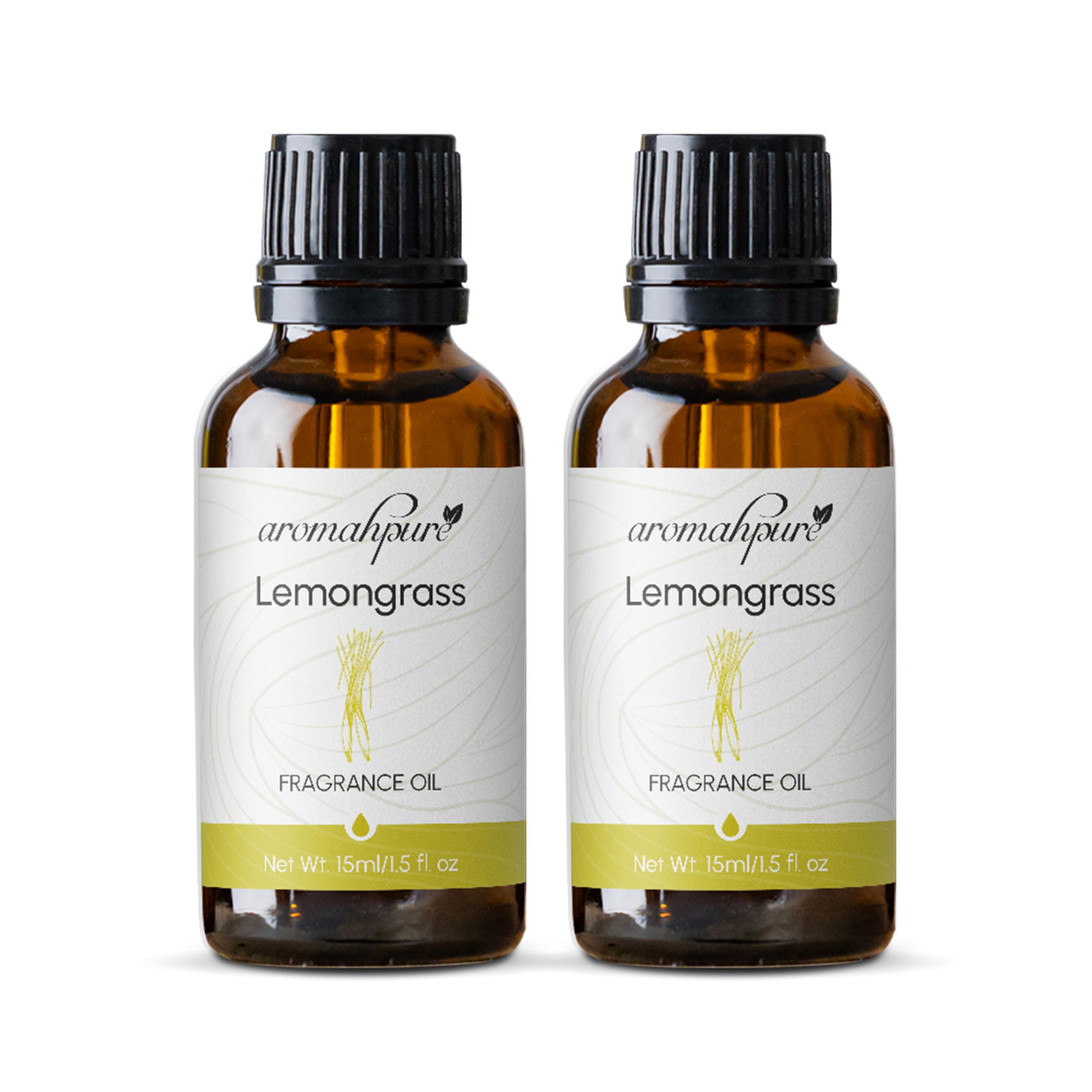 Aromahpure Fragrance Oil | 30 ml | Lemongrass Aroma Oil for Home Fragrance | Best for Aromatherapy | Helps in Concentration & Meditation | Used in Diffusers, Candles, Air Fresheners, Soaps. Pack of 2