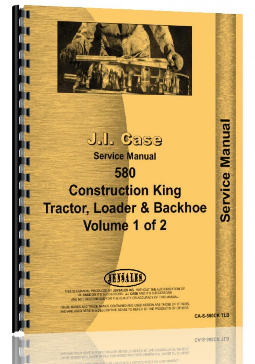 Jensales Service (Repair) Manual Compatible with Case 580 Tractor