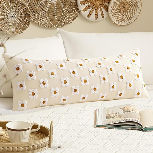 Miniatura 40 de EMEMA - Juego de 2 fundas decorativas para almohada de otoño, amarillas, de 18 x 18 pulgadas, con diseño de girasol jacquard y margaritas, funda de