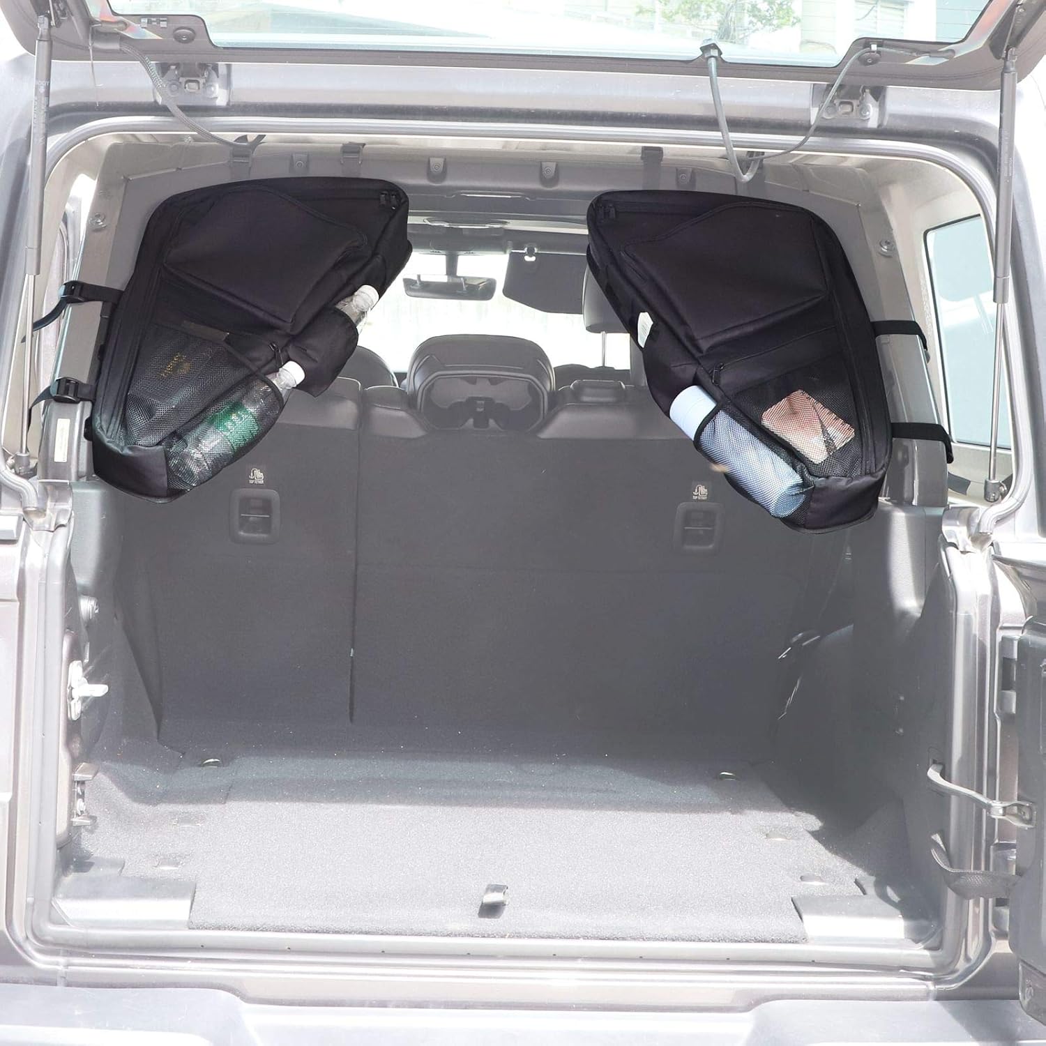 CheroCar JK JL Roll Bar Storage Bag Organizer Cage with Multi-Pockets for Jeep Wrangler 2007-2020 JKU JLU, Interior Accessories, 2 Pack
