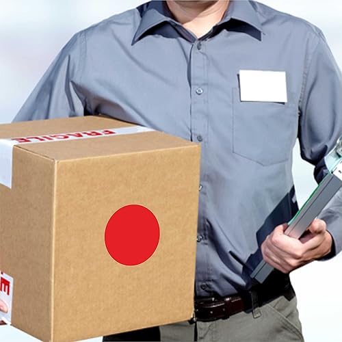 Miniatura 4 de PARLAIM 3 Inch Round Color-Code Dot Stickers, 500 Color Coding Circle Labels per Roll Dispenser Box for Inventory, Red Rojo -,Agua,Azul,Verde