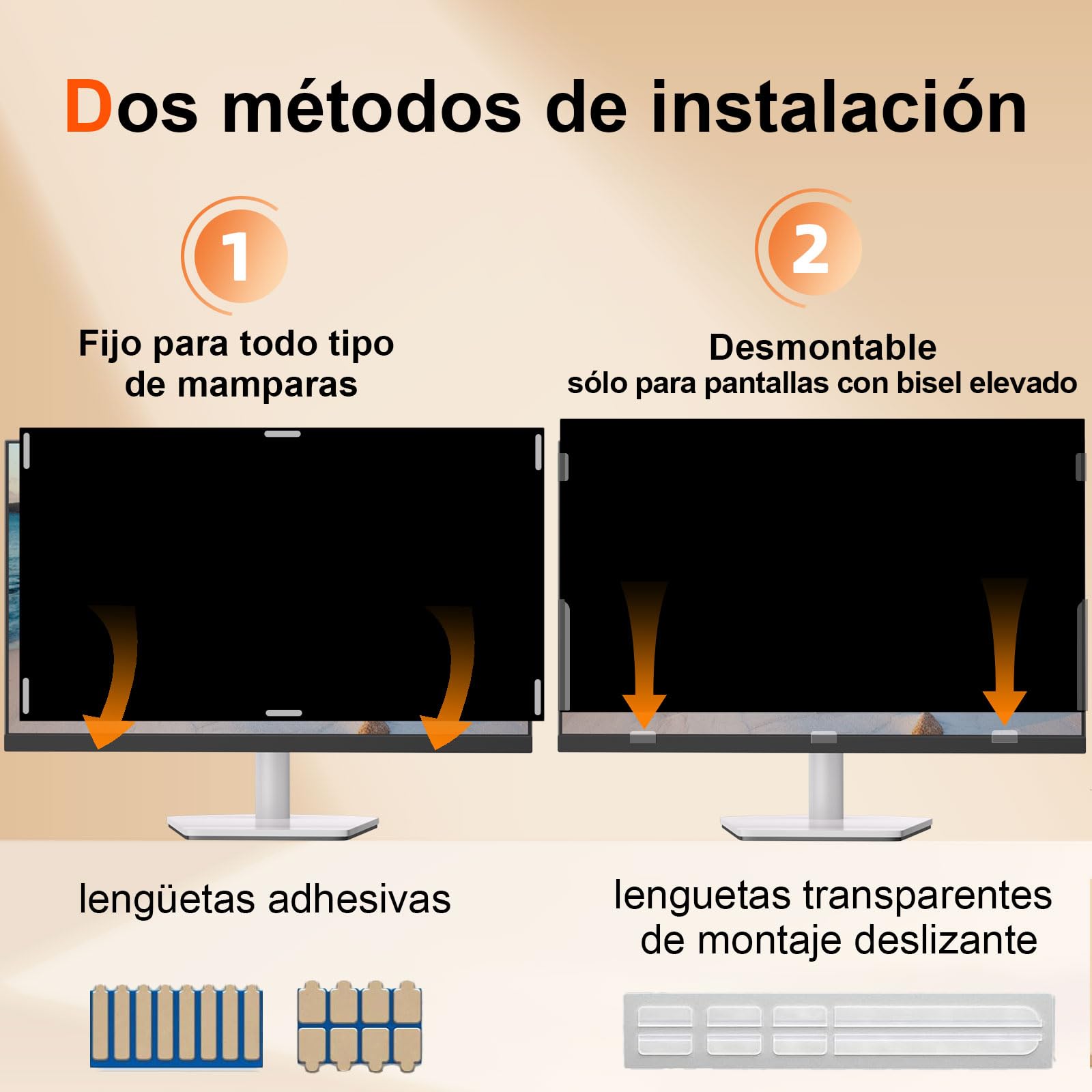 STARY Pantalla de Privacidad para Monitor de 27" (16:9) - Filtro Antirreflejo y de Luz Azul - Película Protectora Extraíble - Compatible con Acer, DELL, HP, Lenovo, Samsung, Toshiba