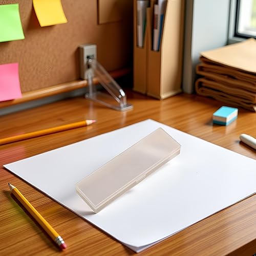 Miniatura 7 de Caja de lápices transparente blanca transparente esmerilada de gran capacidad Caja de lápices Estuche de papelería Portatalápices transparente S