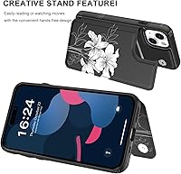 Vista 403 de LETO para iPhone 15 Pro Funda tipo cartera - Tapa tipo folio con patada - Diseños de moda - Tarjetero - Funda protectora para mujeres y niñas - 6.1
