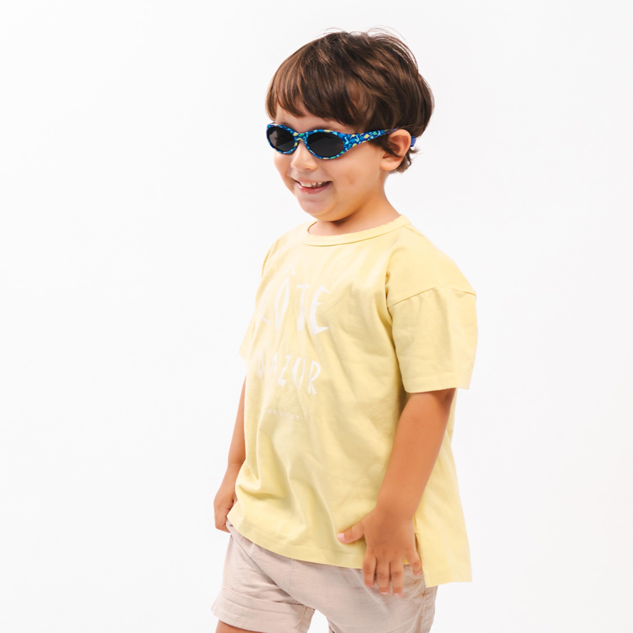 Kiddus Kindersonnenbrille 2–4 Jahre Für Kleinkind, Polarisierte Sonnenbrille UV400 CAT3 100% UVA UVB Schutz, Flexible Fassung mit Neoprenband, CE ISO REACH