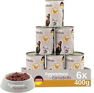 Eggersmann Carnebello - Hundefutter nass mit Geflügel (6 x 400 g) - Hundefutter Alleinfutter für ausgewachsene Hunde - schmackhaftes und hochwertiges Nassfutter für Hunde product image
