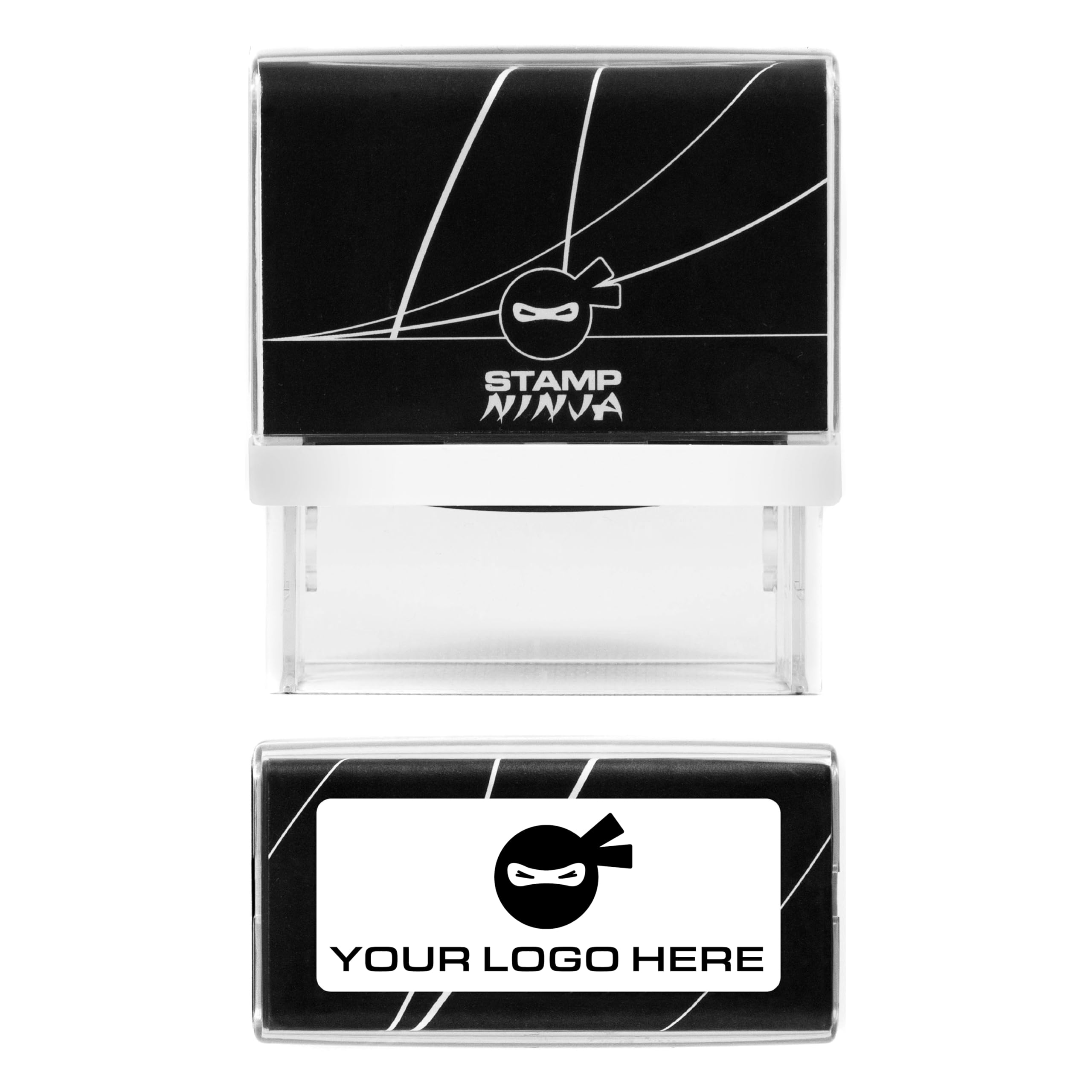 Custom Business Logo Stamp - Personalised Company Rubber Stamp, Custom Logo for Office, Branding & Packaging (58mm x 22mm)