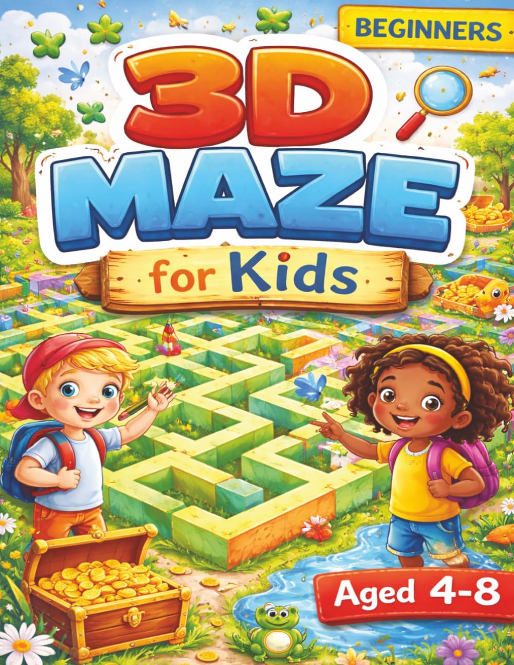 Mazes for Kids Aged 4-8 Beginners Level: Maze Activity Book for Ages 4 – 8 (Puzzle Books for Kids) Entertainment Out Of The Screen With 116 Mazes