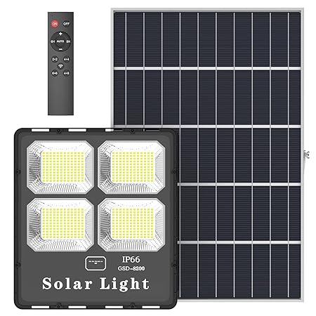 1000W Solar Flood Lights, 20000 Lumens Solar Outdoor Lights Motion Sensor LED Street Flood Light Dusk to Dawn IP66 Waterproof with Remote Control for Yard, Garden, Swimming Pool, Pathway