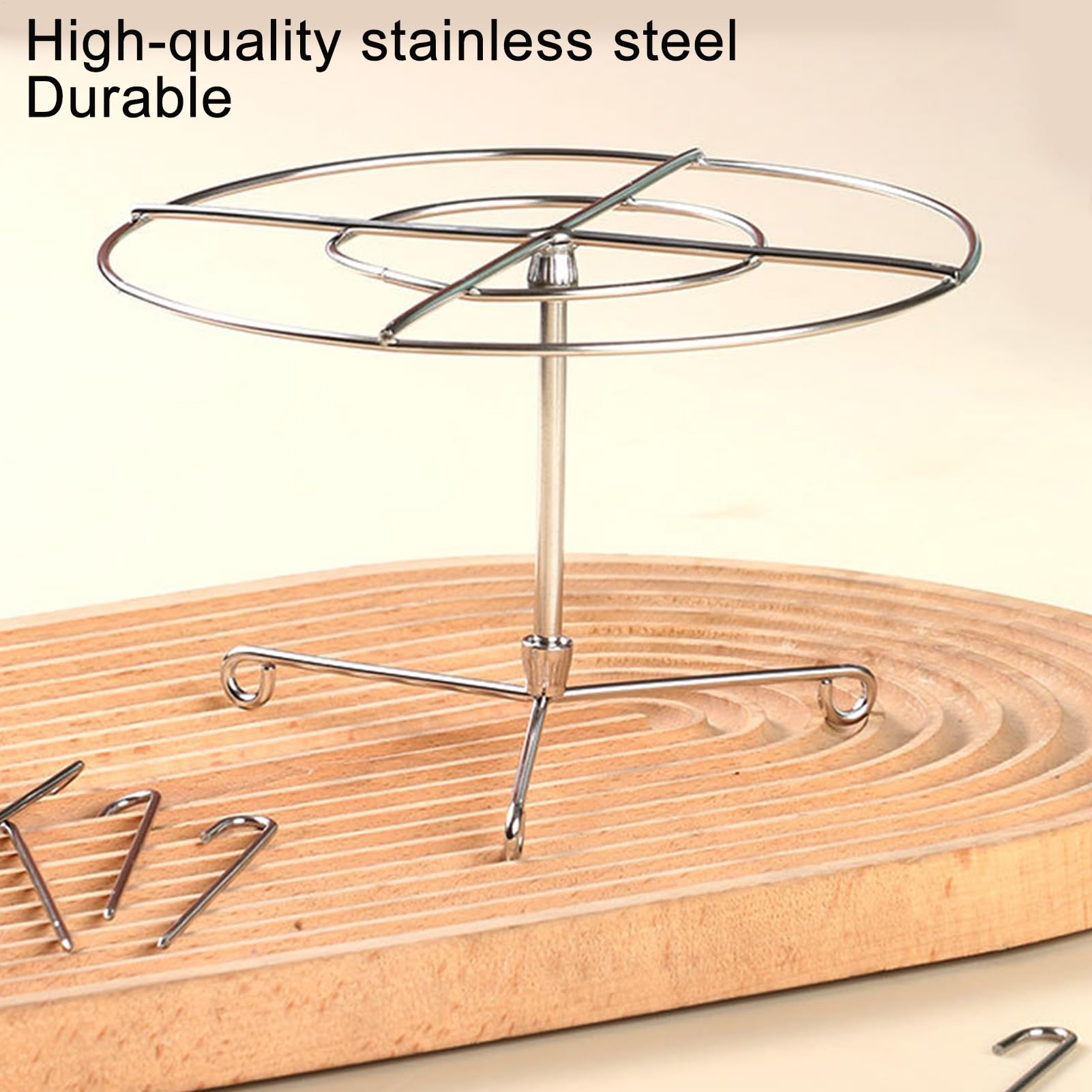 Air Fryer Grill Rack, Vertical Stainless Steel Cooking Rack, Multi Layer Bacon Chicken Holder, Durable Non Stick Food Preparation Accessory for BBQ Kitchen Use